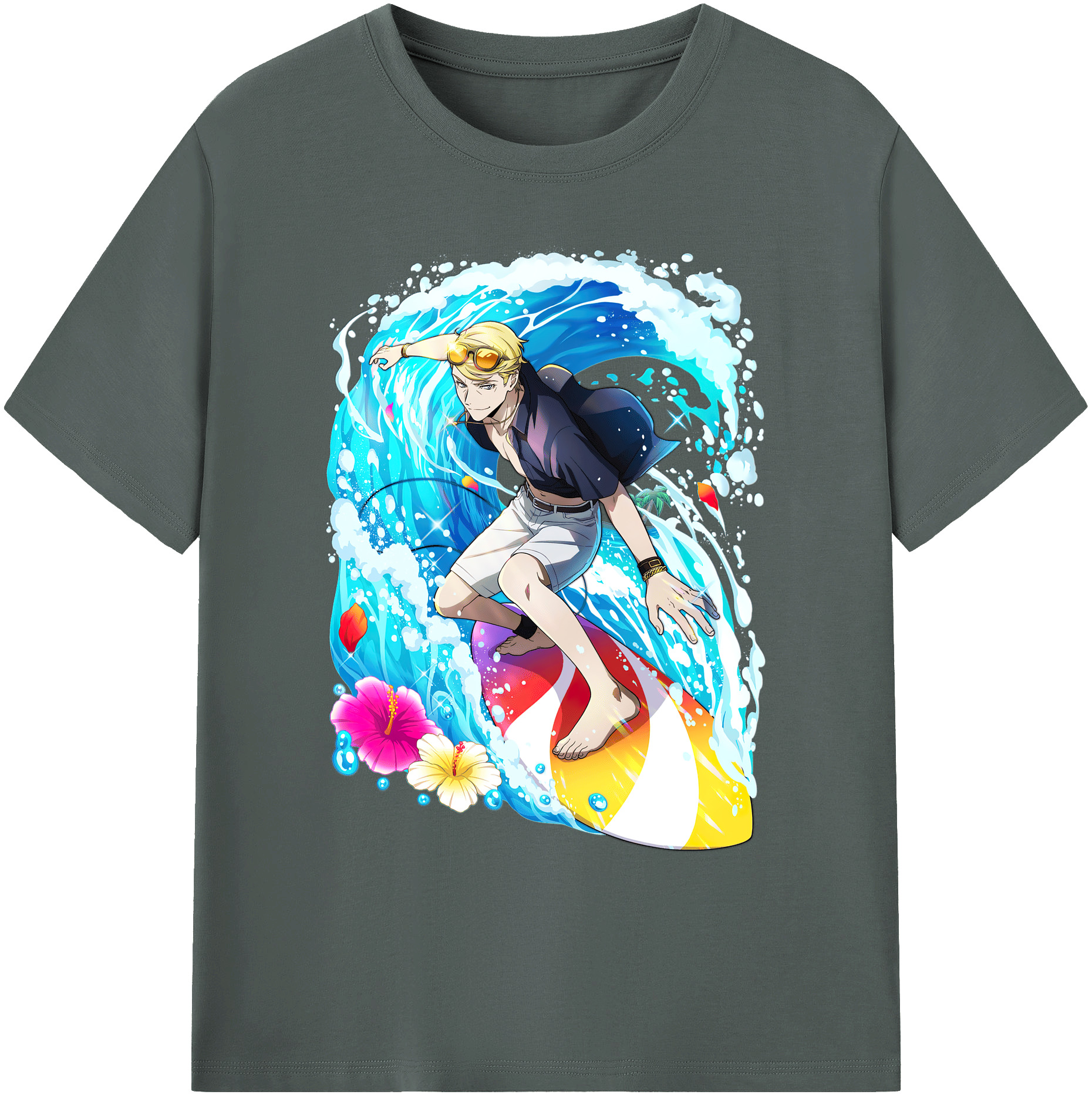 （画像用） 文豪ストレイドッグス Bungo Stray Dogs 綿100％ メンズ半袖Tシャツ｜肌触りやわらか＆通気性